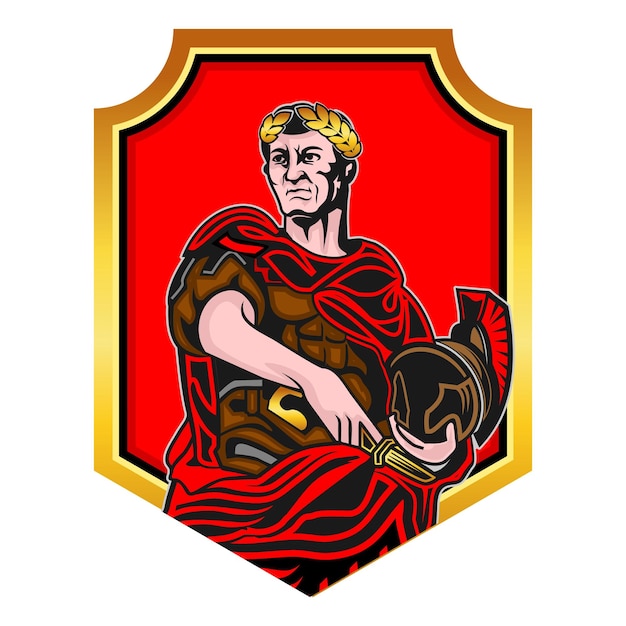 Vector image of a roman army commander