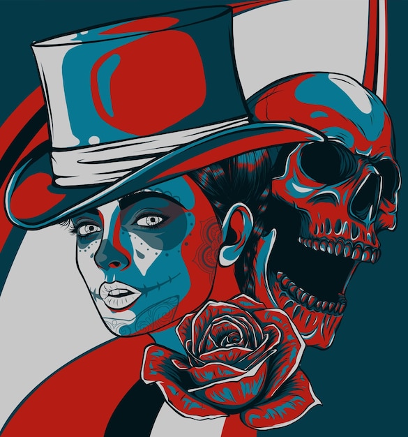 The image of the skull vector illustration