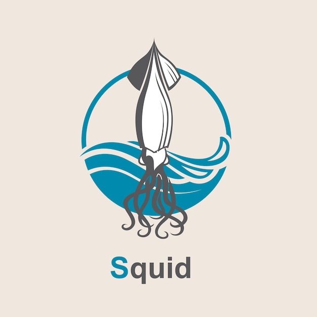 Vector image of squid