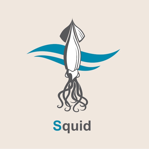 Vector image of squid