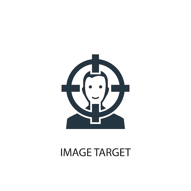 Image target icon. simple element illustration. image target concept symbol design from augmented reality collection. can be used for web and mobile.