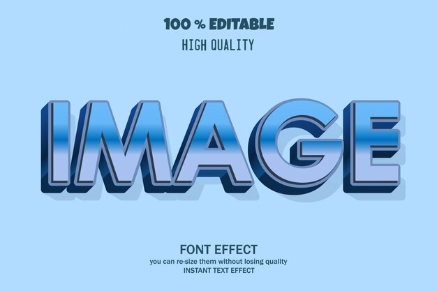 Image text font effect