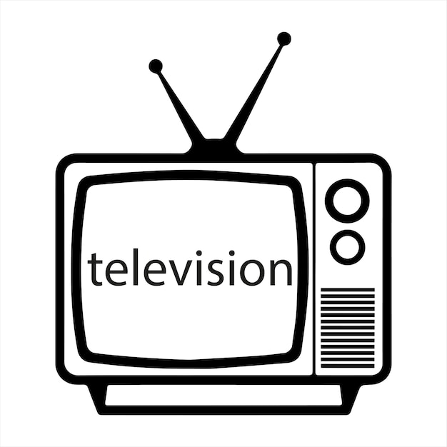 텔레비전이라는 단어가 새겨진 TV의 이미지