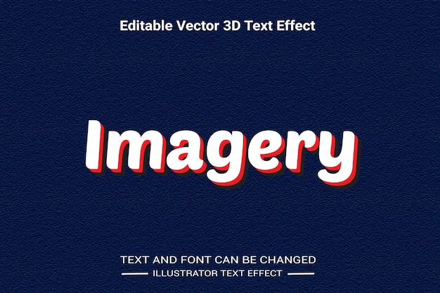 Imagery editable text effect vector