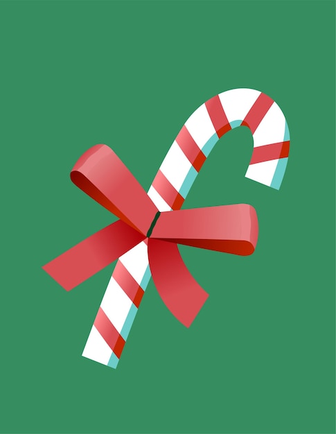 Vector images to create greeting cards and decorations for christmas and winter holidays. candy cane