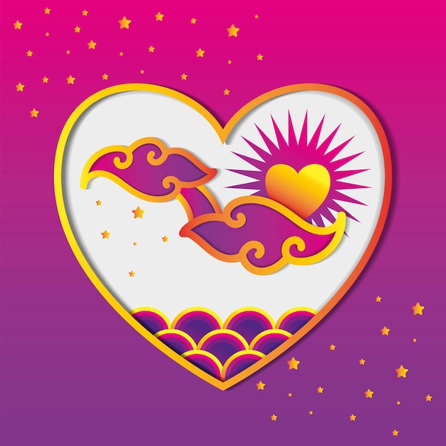 Imaginary love fantasy purple color background