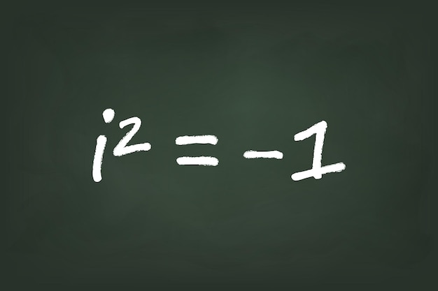 チョークボード上のイマジナリーユニット方程式
