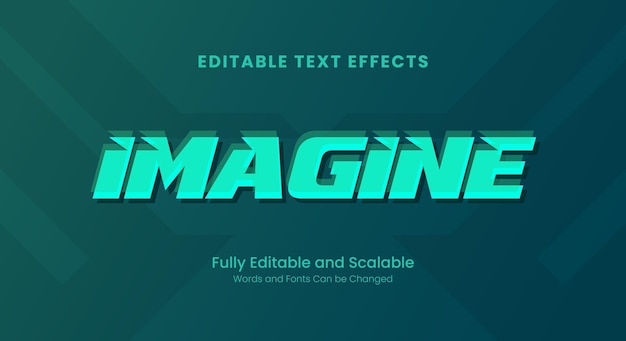 Imagine tech editable text effect