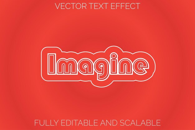 Vector imagine text effect template and vector