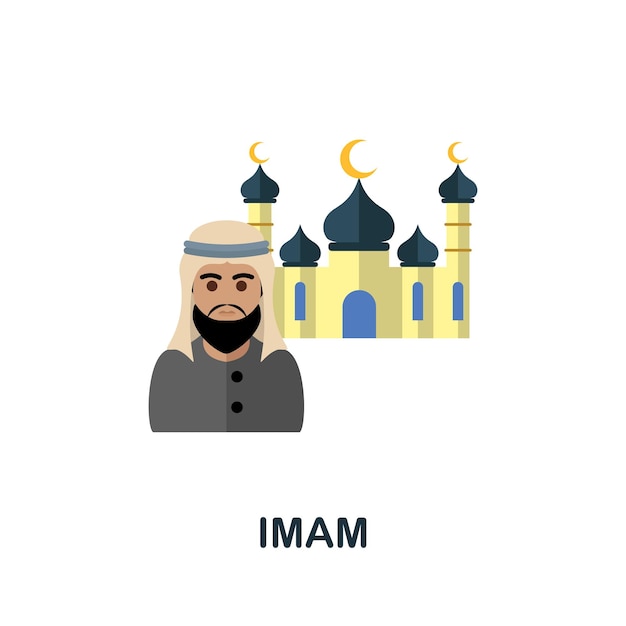 Imam-pictogram Eenvoudig element uit moslimcollectie Creatief imam-pictogram voor webontwerpsjablonen, infographics en meer