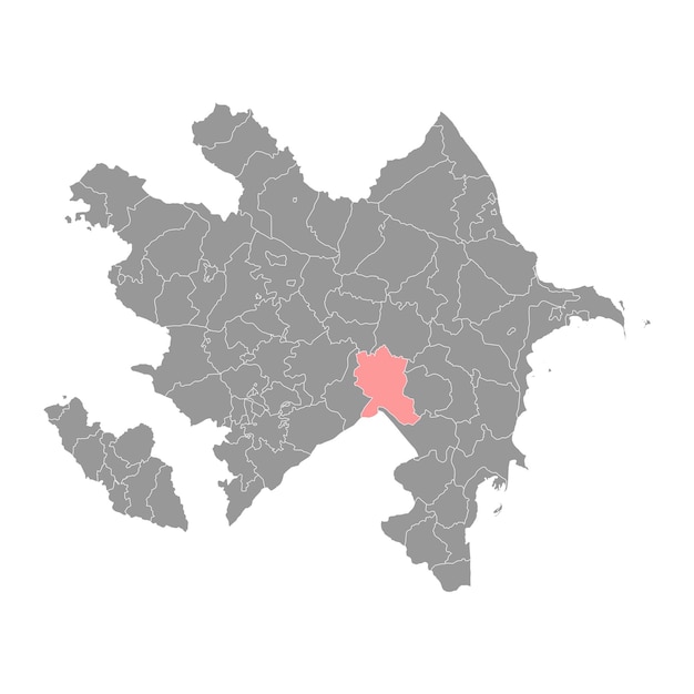 아제르바이잔의 Imishli 지역 지도 행정 구역