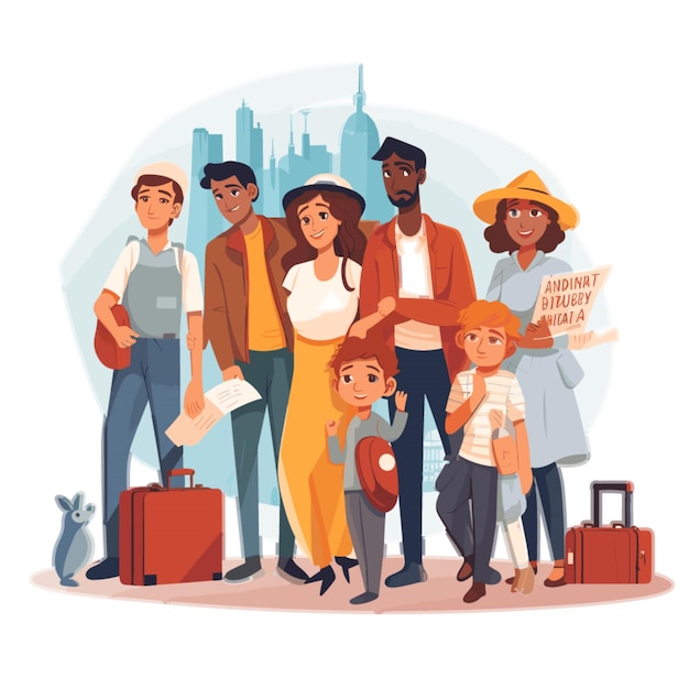 Premium Vector | Immigration vector on white background