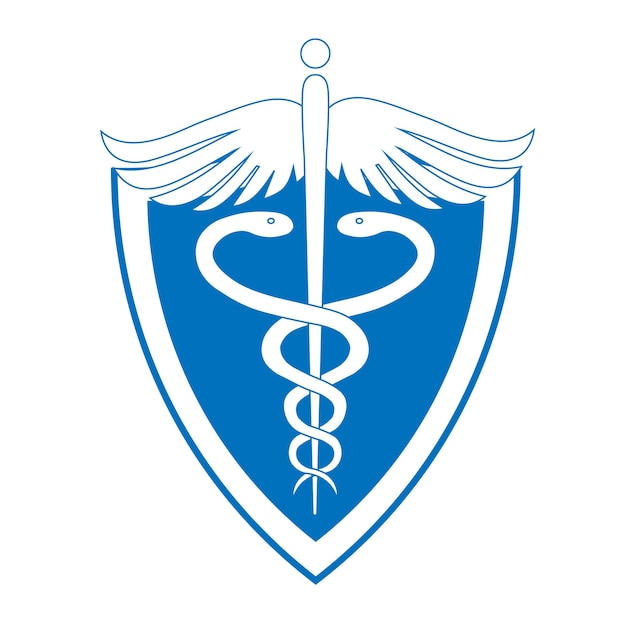 Immune system medical shield icon in trendy flat style design