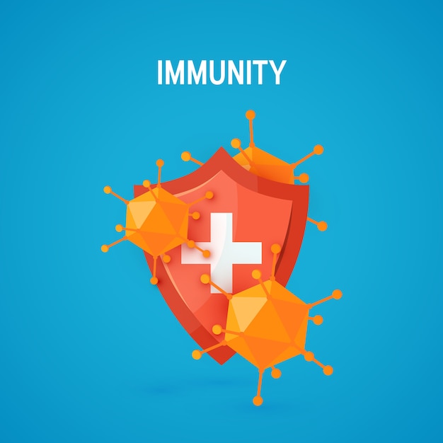 Immunity concept in cartoon style, illustration