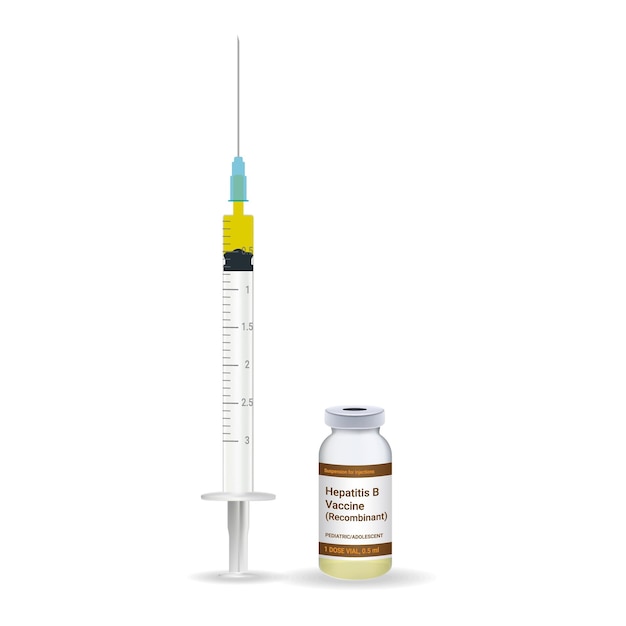 Immunization Hepatitis Vaccine Plastic Medical Syringe With Needle And Vial