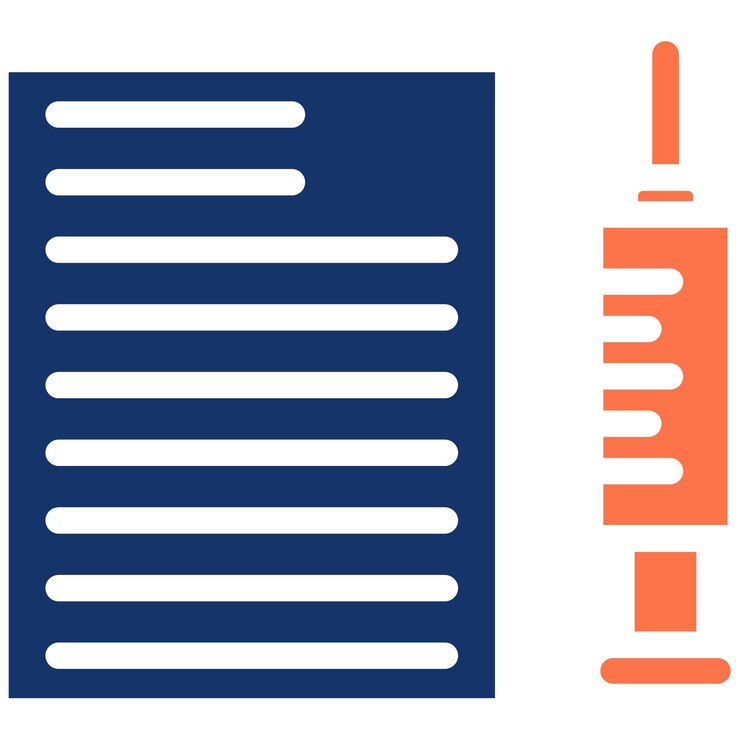 Vector immunization record vector illustration