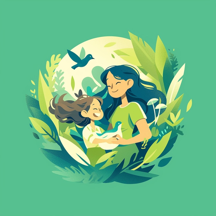 Vector the impact of nature on employee wellbeing