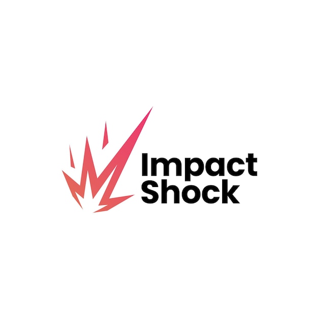 Impact shock meteor logo template