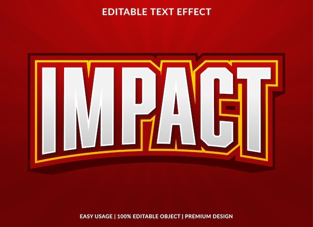 Impact text effect template with abstract background style use for business logo and brand