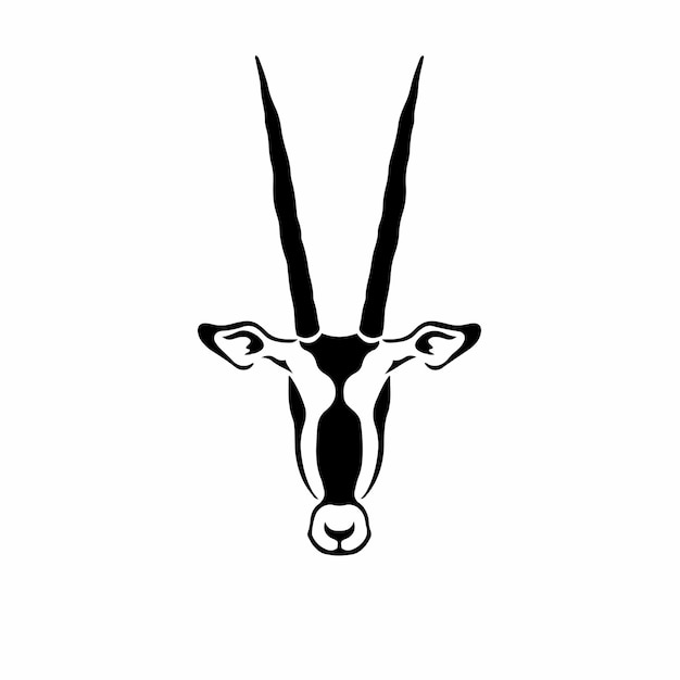 Impala simbolo logo tatuaggio design stencil illustrazione vettoriale