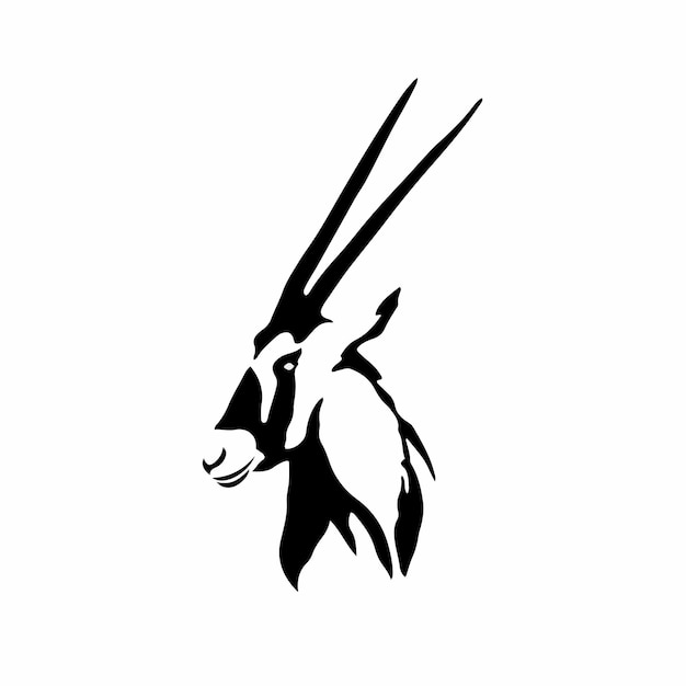 Impala symbool logo tattoo design stencil vectorillustratie