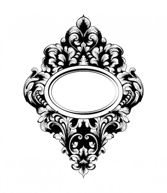 Imperial baroque mirror frame