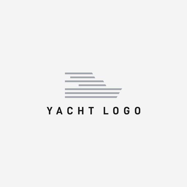 Vector imple yacht logo design inspiration