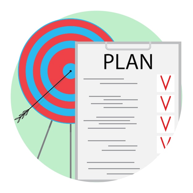 Implementation of plan icon vector