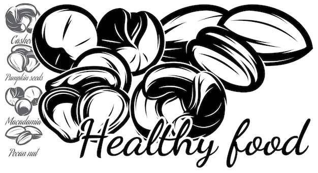 Importance of healthy food Group of vector templates for design Elements to promote a healthy lifestyle