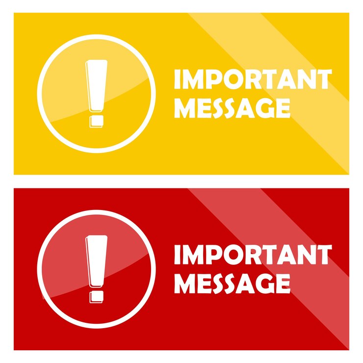 Important Message Sign Illustration