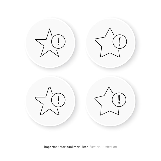 Important star bookmark icon design vector illustration