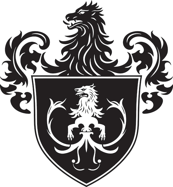 ベクトル 印象的なシンボルベクトルデザイン エレガントな紋章 黒いアイコン