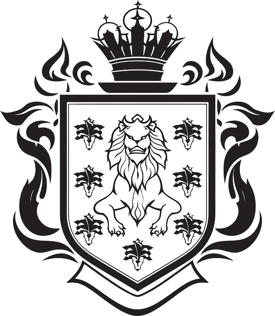 Imponente vector dynasty crest black icon noble knightly insignia vector design