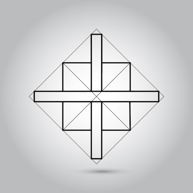 Impossible geometry symbols vector on grey backgroundsacred geometry symbols and signes vector illus...