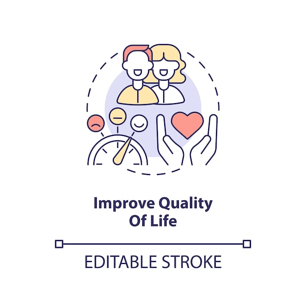 Improve quality of life concept icon