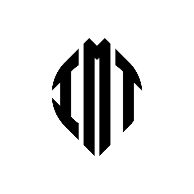imt circle letter logo design with circle and ellipse shape imt ellipse letters with typographic style the three initials form a circle logo imt circle emblem abstract monogram letter mark vector