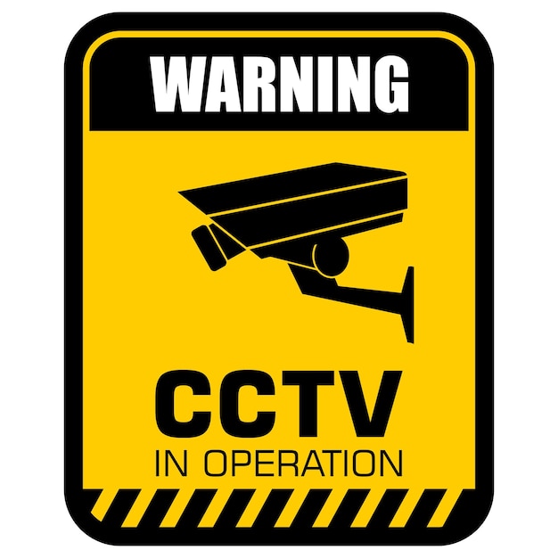 Vector in cctv operational sign vector