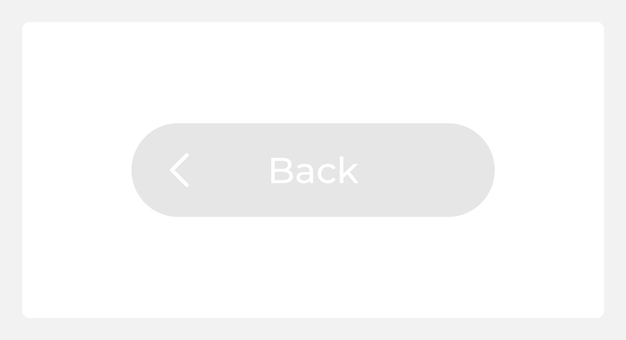 Inactive back button UI element template