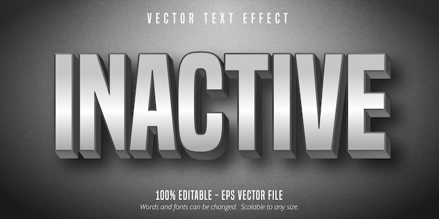 Inactive text, grey color editable text effect