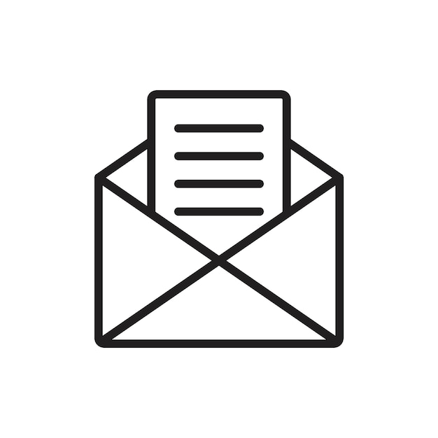 Inbox icoon outline ingesteld teken