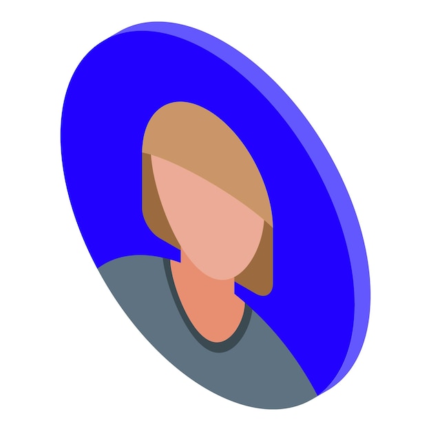Изометрический вектор значка аватара инкогнито лицо пользователя анонимность человека