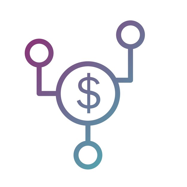 Income Planning Financial Technology Gradient Icon