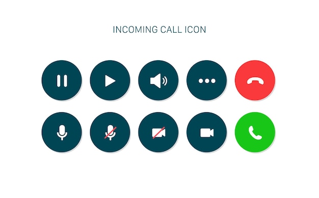 Incoming Phone Call Screen User Interface UI For website and mobile apps vector illustration