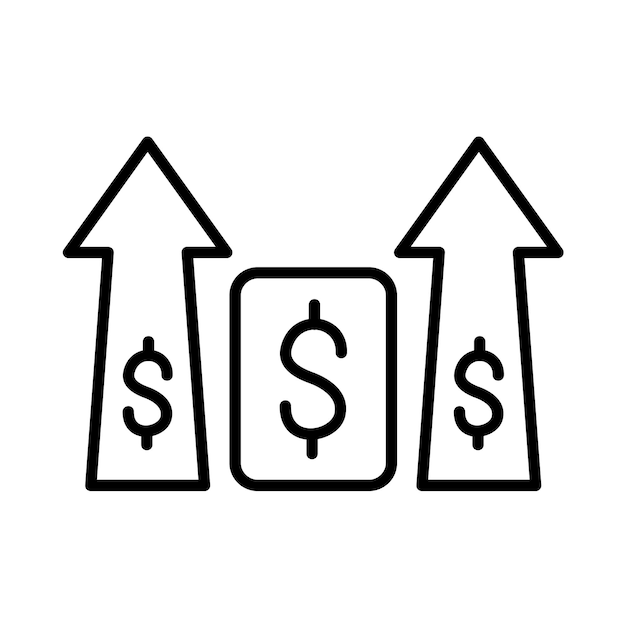 Increase and Decrease in Rate Line Illustration