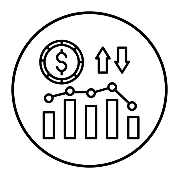 レートベクトルの増加と減少のイラスト