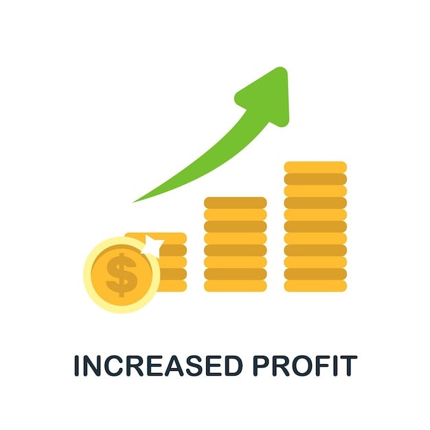 Increased profit icon simple element from economic collection creative increased profit icon for web design templates infographics and more