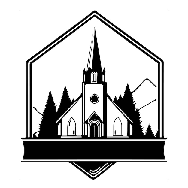 Incredible and lovely Christian Church vector art