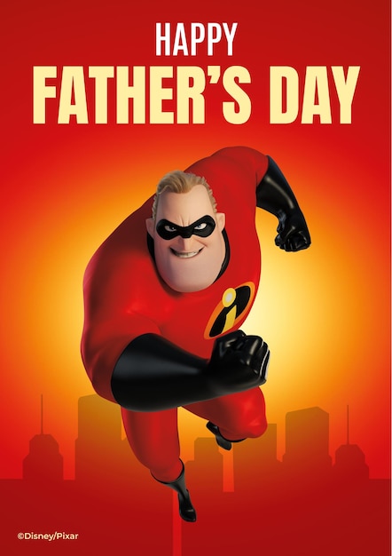 The Incredibles Fathers day Card