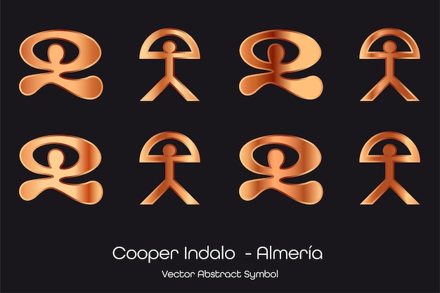 Vector indalo symbol vector copper