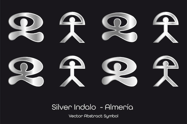 Vector indalo symbol vector silver